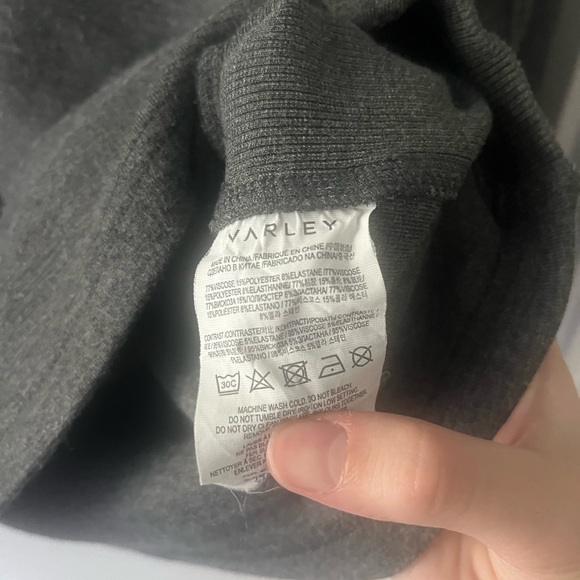 Varley Funnel Neck Full Zip Dark Grey Sweat Jacket - Picture 2 of 4